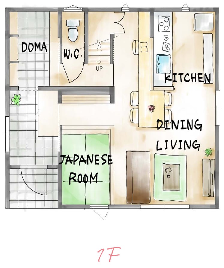 土間のある家の参考プラン