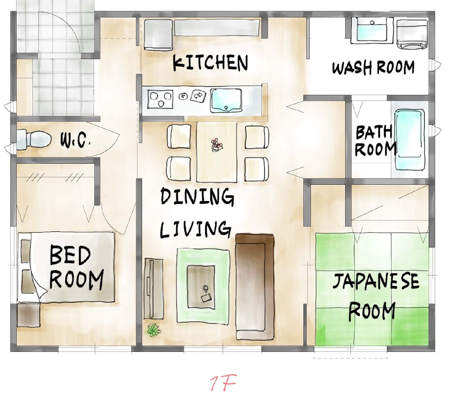 平屋の家の参考プラン