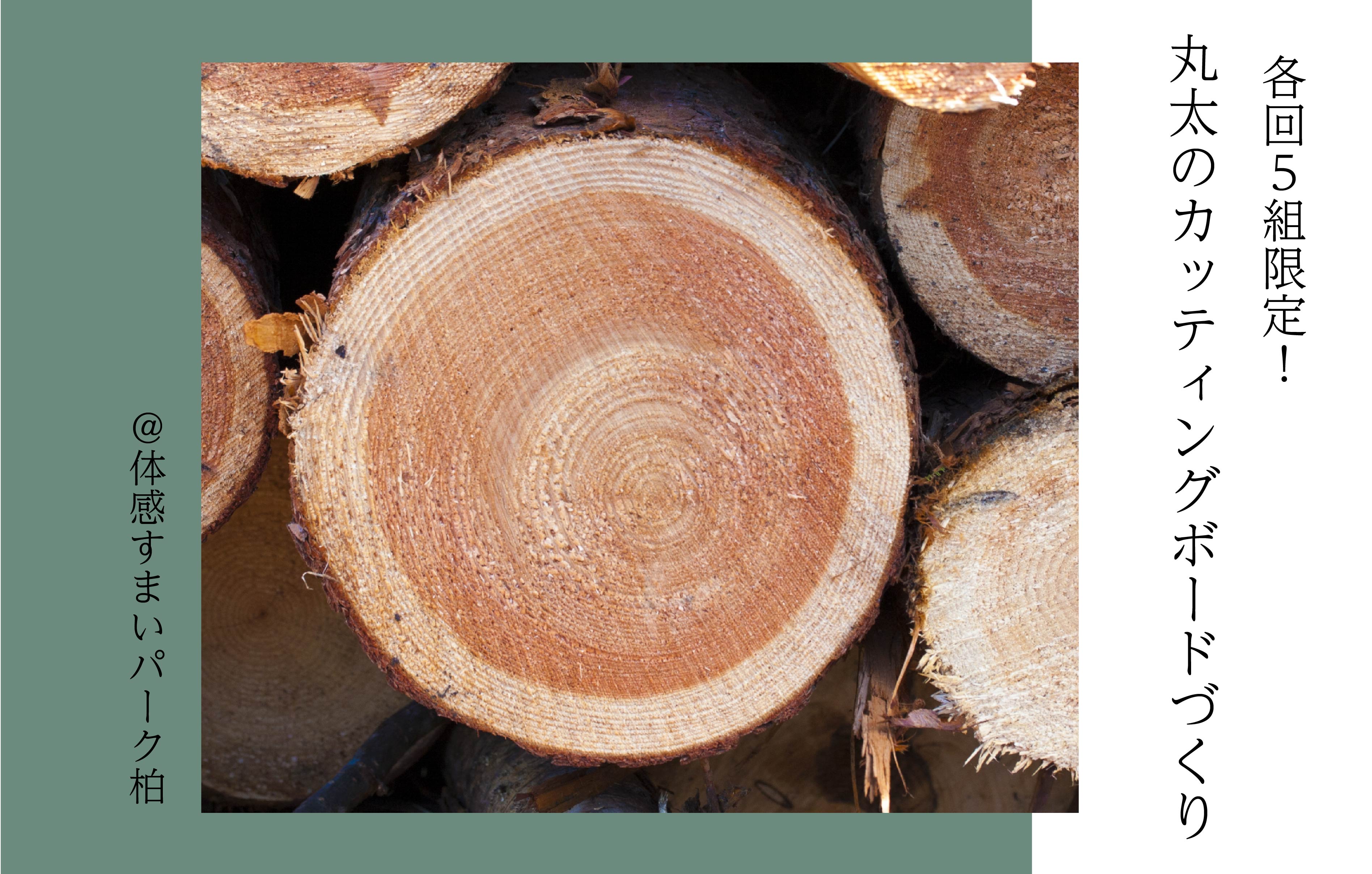 【各回5組限定】丸太のカッティングボードづくり<体感すまいパーク柏>