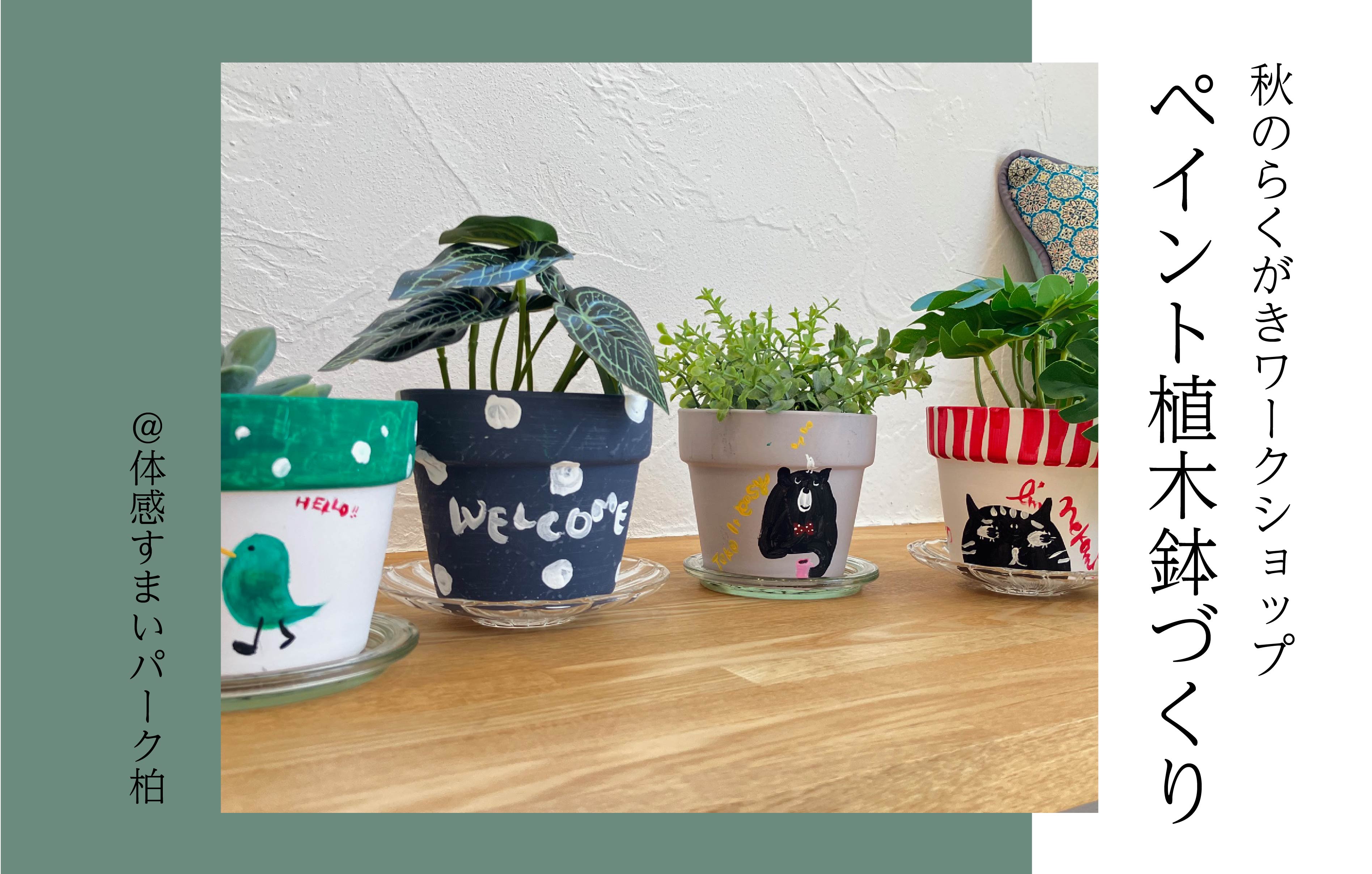 【秋のらくがきworkshop】ペイント植木鉢づくり<体感すまいパーク柏>
