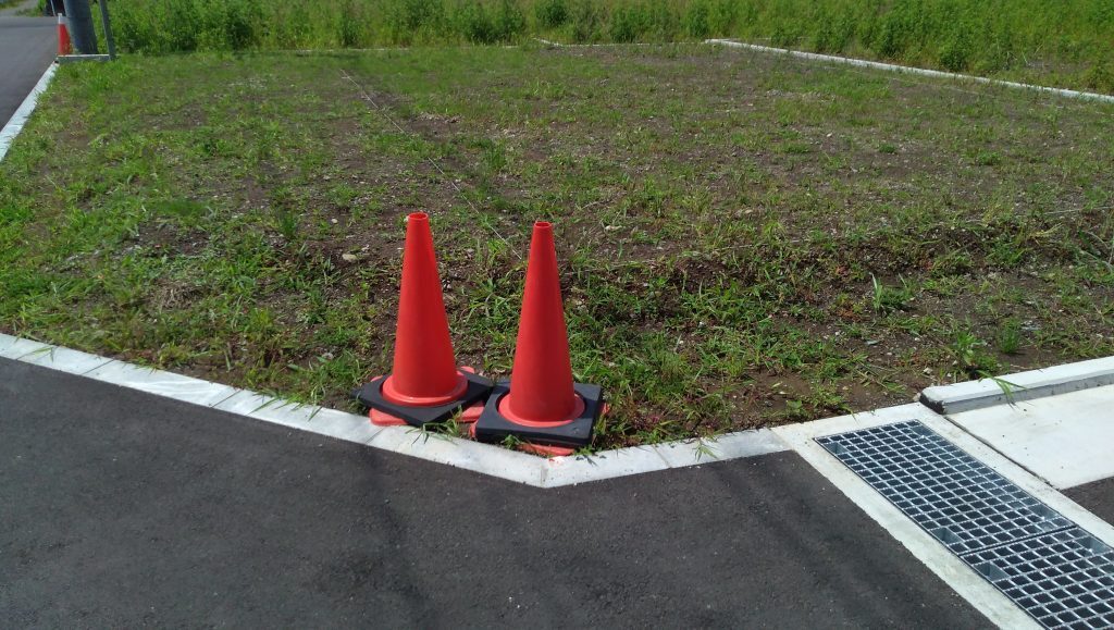 区画で分けられた土地